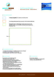 beurswand curved aanleverspecificaties 5000x2300mm pdf